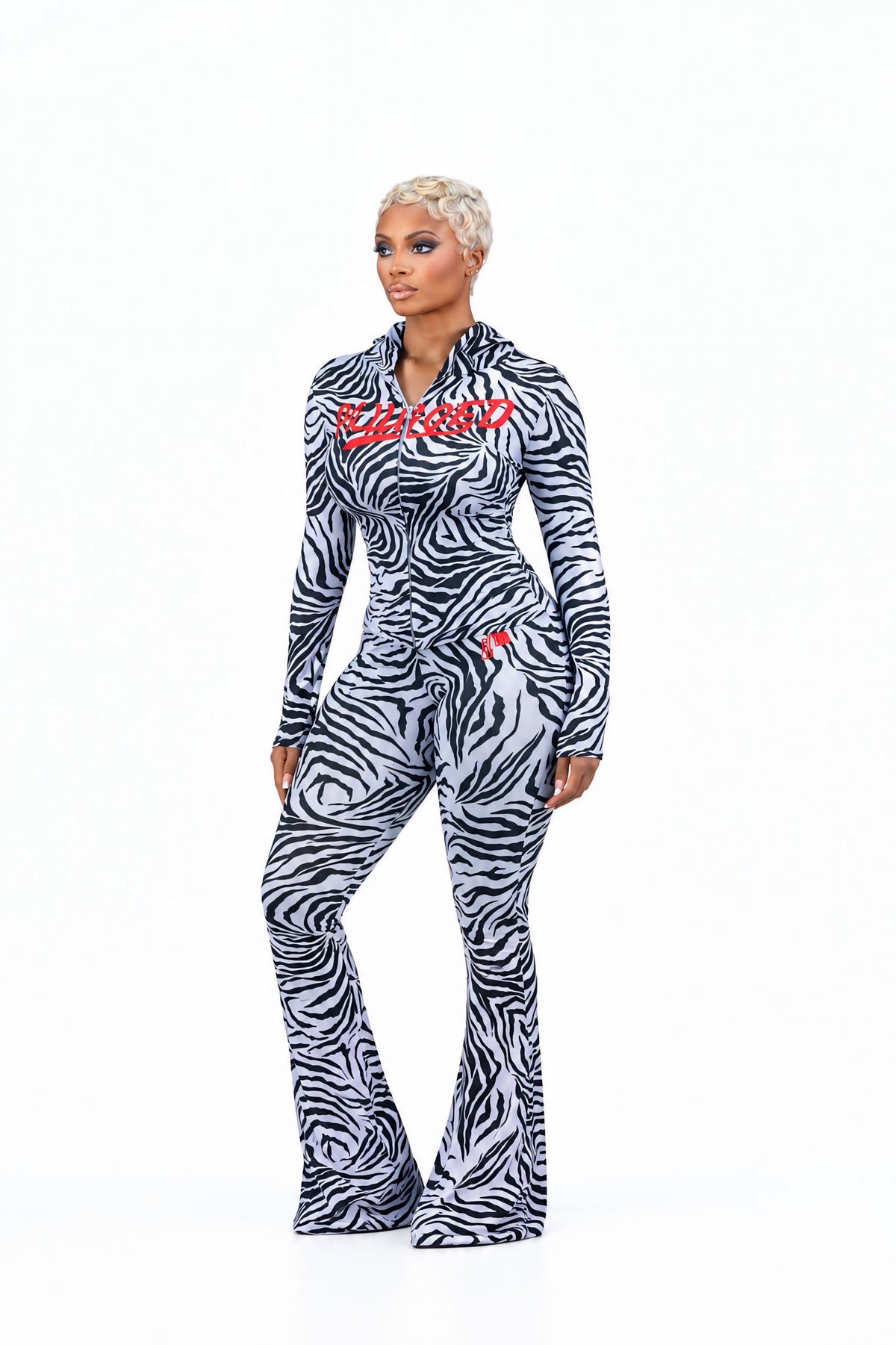Plugged Zebra Essentials Zip-up Hoodie